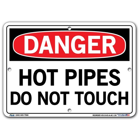 Vestil Aluminum Composite Sign, 7-1/2" H, 10-1/2" W, Aluminum Composite, Rectangle, SI-D-65-A-AC-130 SI-D-65-A-AC-130